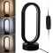 Veioză LED, USB, 3 Nuante, Negru, 12x10x28cm