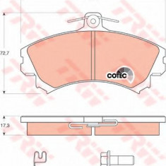 Set placute frana,frana disc MITSUBISHI COLT VI (Z3, Z2) (2002 - 2012) TRW GDB1584