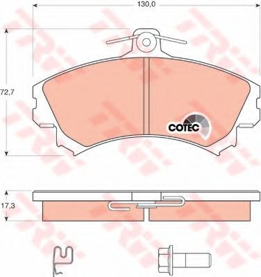Set placute frana,frana disc MITSUBISHI COLT VI (Z3, Z2) (2002 - 2012) TRW GDB1584 foto