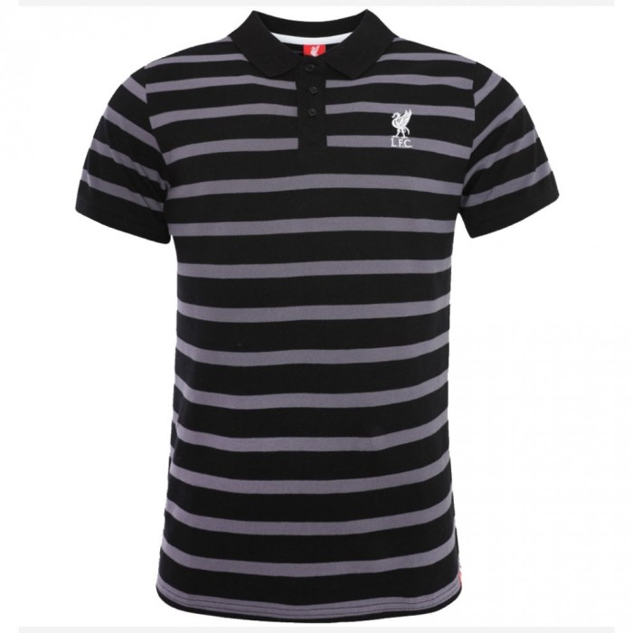 FC Liverpool tricou polo Stripe black - S