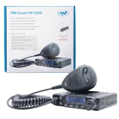 Resigilat : Statie radio CB PNI Escort HP 6500, multistandard, 4W, AM-FM, 12V, ASQ