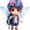Sticker decorativ, Zana, Albastru, 65 cm, 8393ST-3
