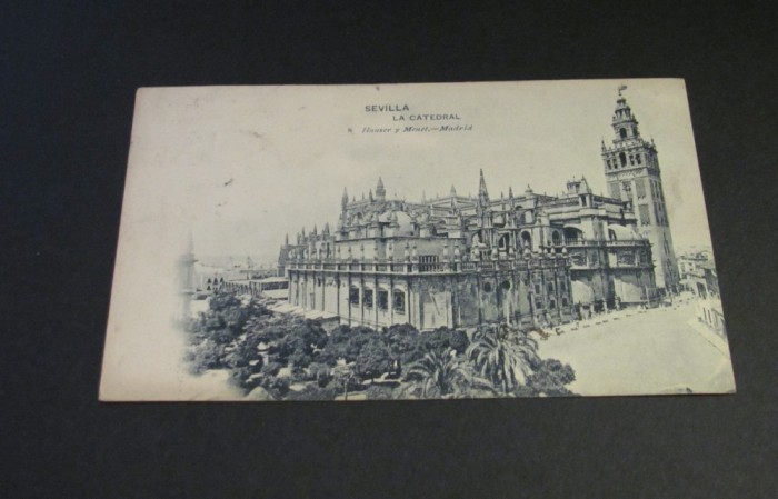Carte Poștală Vintage Spania - Sevilla, Catedrală (cel mai probabil din perioada 1900&ndash;1940)