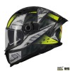 Casca integrala pentru scuter - motocicleta MT Braker SV Fury C6 gri/galben lucios (ochelari soare integrati) &ndash; tip viziera: MT-V-28B &ndash; DKS435 &ndash; punct