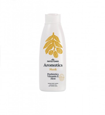 Gel de dus 100% vegan AROMATICS MUSK cu prebiotice si vit. E 650ml foto