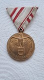 1918 Austria Medalie comemor. a razboiului ribon alb cu 4 dungi rosii