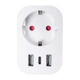 Priza smart Lohuis Wi-Fi cu 2 USB-A si 1 USB-C