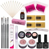 Cumpara ieftin Kit Unghii Gel SensoPRO Milano fara Lampa UV PROMOTIE #25 + CADOU Set 4 Pensule