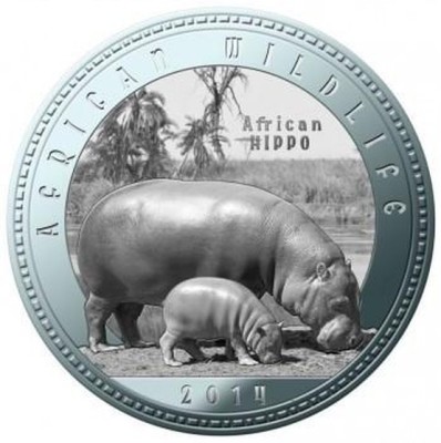 Zambia 1000 Kwacha 2014 UNC Hipopotam 40mm foto