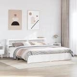Cumpara ieftin Cadru de pat cu tăblie fără saltea, alb, 180x200 cm