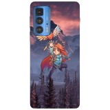 Husa compatibila cu Motorola G50 model Celeste Winged Strawberry, Silicon, TPU, Viceversa, Transparent, Carcasa
