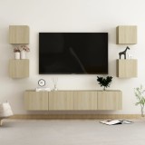vidaXL Set de dulapuri TV, 6 piese, stejar sonoma, PAL