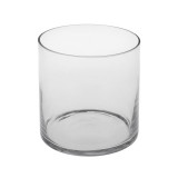 Vaza decorativa din sticla, forma cilindru, 15x15 cm, ATU-085356
