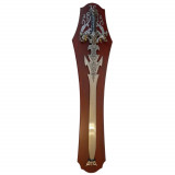 Sabie decorativa IdeallStore&reg;, panoplie lemn, Duo Dragon, 110 cm, maro