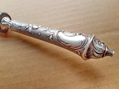 C456-I-Set friptura-tort antic Solingen argint 800 Rococo anii 1850-1900. foto