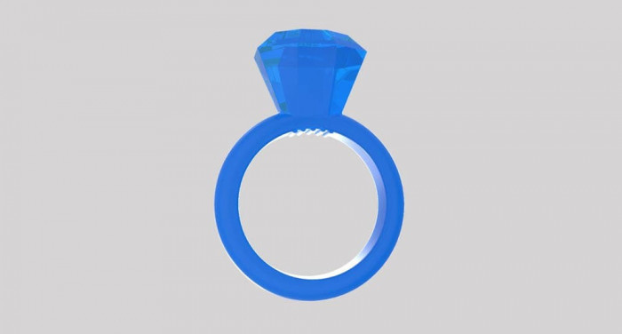 Inel Penis Diamond Cock Ring, Albastru