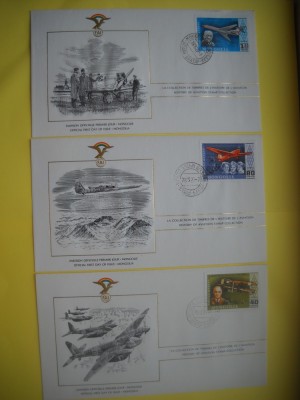 HOPCT PLIC FDC S NR 1021 SET 6 FDC MONGOLIA-ASIA -ISTORIA AVIATIEI -FAI -FEDERATIA AERONAUTICA INTERNATIONALA 1978-AVION / AVIATIE foto