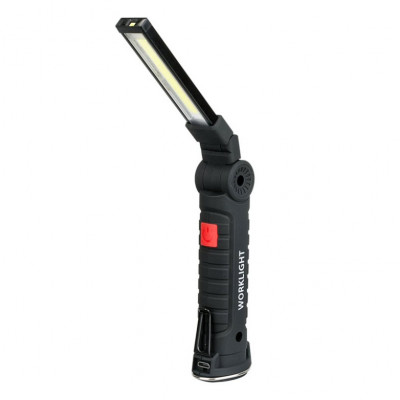 Lanterna lampa de lucru portabila LED, reincarcabila USB, magnetica, pliabila, 3 moduri de iluminare foto