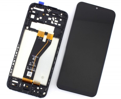 Display Samsung Galaxy A14 5G DOAR MODELUL A146B cu Rama Black Negru foto