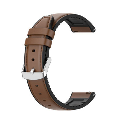 Curea pentru Samsung Galaxy Watch 4/5/Active 2, Huawei Watch GT 3 (42mm)/GT 3 Pro (43mm) - Techsuit Watchband 20mm (W007) - Brown foto