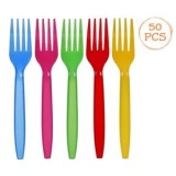 Furculite Reutilizabile de Petrecere din Plastic - Set de Culori, CMCLASS