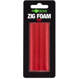 Spuma Flotanta KORDA Zig Foam, Rosu, 8mm, 4buc/pac
