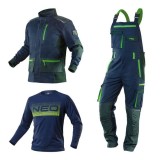 Set imbracaminte de lucru,geaca,salopeta,tricou,model Premium,bleumarin,XXL/56,NEO