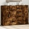 Gossi dulapuri, 2 buc., stejar fumuriu, 60x31x84 cm, lemn prelucrat
