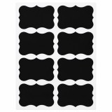 Cumpara ieftin Set 8 etichete autoadezive negre 5,5 x 3,5 cm, tip tabla pentru scris