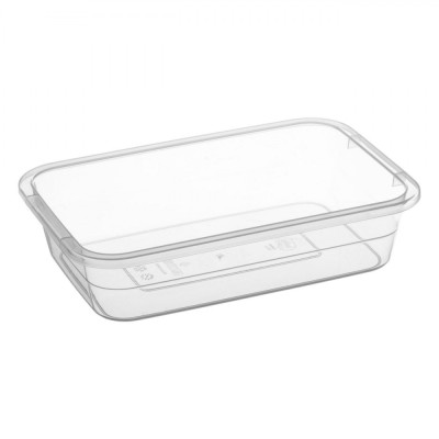 Organizator Frigider, Transparent, Plastic, Dimensiuni 20.5x14x5cm, Capacitate 0.95L foto