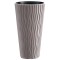 Ghiveci decorativ de flori, rotund, inalt, cafeniu, 11/37 L, 34.9x62 cm, Sandy Slim, Prosperplast