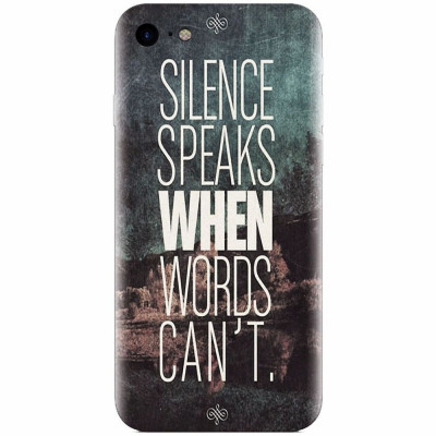 Husa silicon pentru Apple Iphone 5 / 5S / SE, Silence Speaks When Word Cannot foto