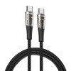 Cablu de Date Type-C la Type-C, 65W, 1m - Duzzona (A6) - Grey