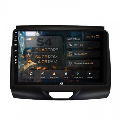 Navigatie Ford Ranger (2015-2018) 4GB RAM Android 13 Quadcore DSP GPS Wi-FI Carplay Android Auto USB Bluetooth Waze Touchscreen 9 inch foto