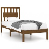 Cumpara ieftin Cadru de pat, maro miere, 100x200 cm, lemn masiv de pin