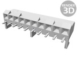 Conector MOLEX cablu-placă soclu mamă 3,96mm PIN 10 THT pentru PCB