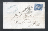 France 1864 Postal History Rare Cover + Content LARGRES to M&Uuml;HLHAUSEN D.332