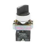 Selector 2 pozitii negru cu revenire 1NO+1NC, 400V/10A, LAY5 Breckner Germany