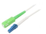 Patch Cord Fibră Optică OS2 LC/UPC-SC/APC 0.5m Alb, Goobay
