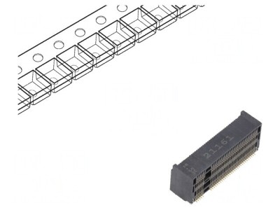 Conector M.2 NGFF orizontal SMT gold flash 67 pini 0,5A foto