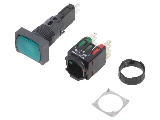Comutator Acționat prin Apăsare 16mm 1 NC NO XB6DW3B5B
