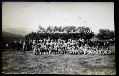 P.286 CP FOTOGRAFIE FRANTA MILITARI SOLDATI ARTILERIE BITCHE 1928 foto