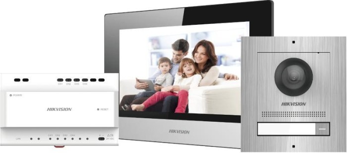 Kit videointercom IP Hikvision DS-KIS702/S, contine: DS-KD8003- IME2/Surface