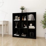 VidaXL Bibliotecă/Separator cameră negru 104x33,5x110cm lemn masiv pin