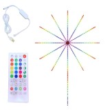 Cumpara ieftin Instalatie LED RGB Artificii cu Telecomanda si Aplicatie Telefon, Multicolor, Brat 150/50cm, 5V, Sincronizare Audio, Decor Craciun