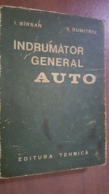 Indrumator general auto- I. Barsan, V. Dumitrescu foto