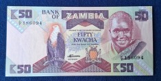 50 Kwacha nedatata - Bancnota veche Africa - Zambia - stare foarte buna UNC