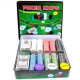 Set de poker 500 Chipuri MARCATE VALORIC Cutie Metalica