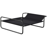 PawHut Pat Ridicat pentru C&acirc;ini Mici și Medii, cu Suport Reglabil pentru Cap, Plasă Respirabilă pentru Exterior, 91x69x29 cm, Negru | Aosom Romania