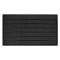 Covoraș Ușă, Negru cu Dungi Gri, 75x45cm, PP-Rubber